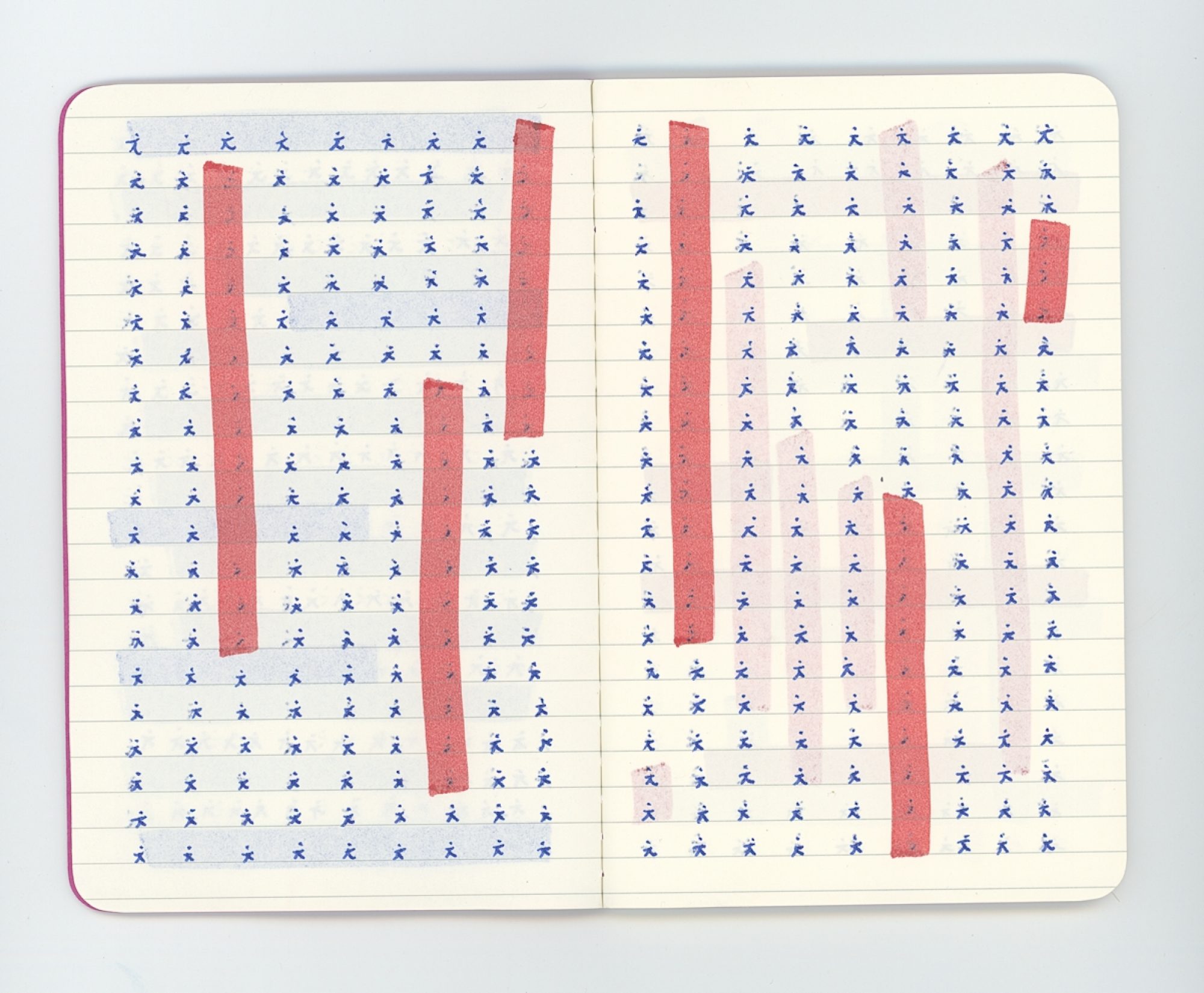 Doble página de cuaderno de trabajo (Del símbolo al signo)