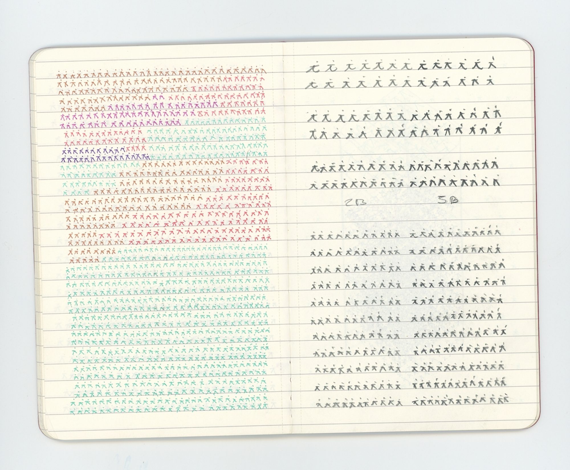 Doble página de cuaderno de trabajo (Del símbolo al signo)